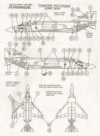 Xtradecal X48007 1:48 RAF Update 1990 #1