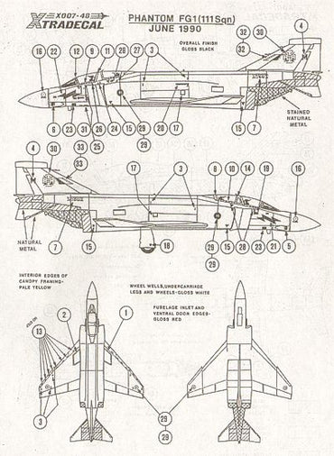 Xtradecal X48007 1:48 RAF Update 1990 #1