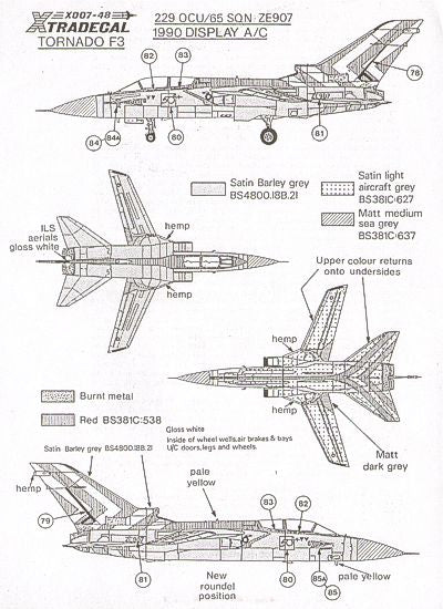 Xtradecal X48007 1:48 RAF Update 1990 #1