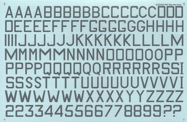 Xtradecal X48022 RAF Medium Sea Grey 24in & 30in Code Letters 1:48