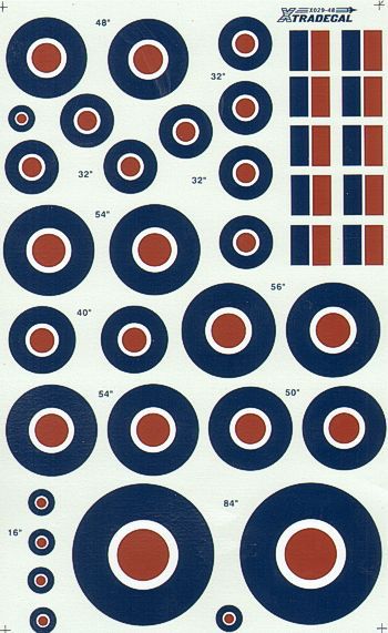 Xtradecal X48029 RAF National Insignia Roundels C Type 1:48