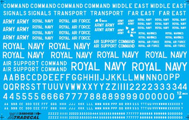 Xtradecal X48045 RAF White Letters, Numerals & Titles 1:48