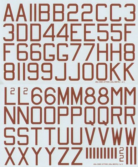Xtradecal X48048 RAF WWII 48in Bomber Squadron Code Letters Red 1:48