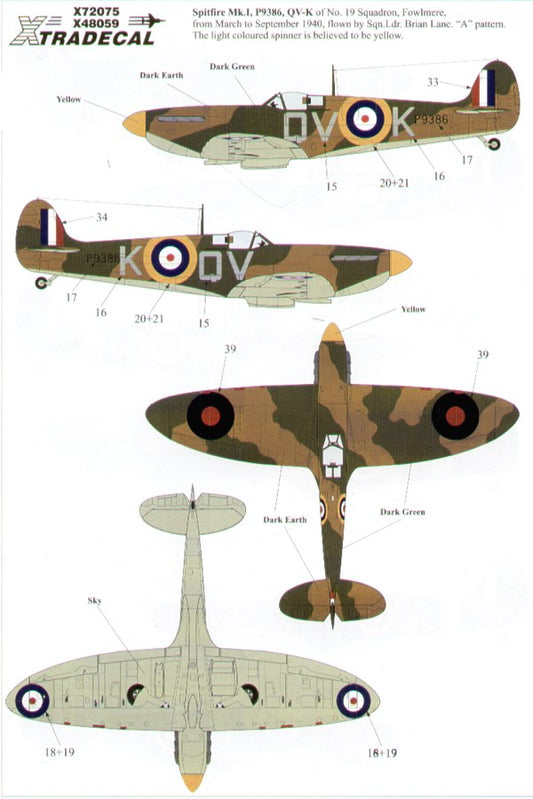 Xtradecal X48059 Supermarine Spitfire Mk.I & Mk.II Collection 1:48