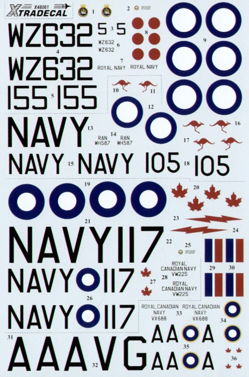 Xtradecal X48061 1:48 Hawker Sea Fury FB.11