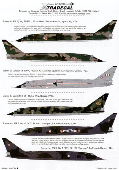 Xtradecal X48070 1:48 BAC TSR-2 What If Part 3
