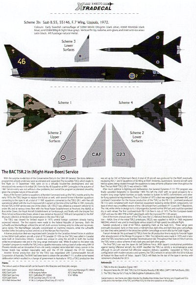 Xtradecal X48070 1:48 BAC TSR-2 What If Part 3