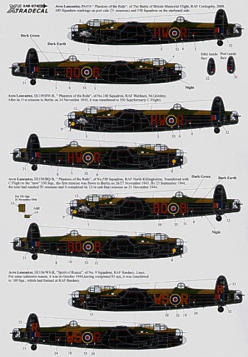 Xtradecal X48074 1:48 REPRINTED! Avro Lancaster B Mk.I/III Ton-Up Avro Lancaster