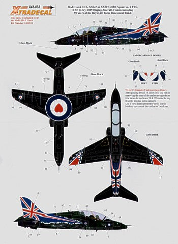 Xtradecal X48078 1:48 BAe Hawk T.1
