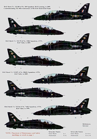 Xtradecal X48079 1:48 BAe Hawk T.1