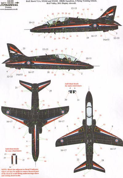 Xtradecal X48095 1:48 BAe Hawk T.1A