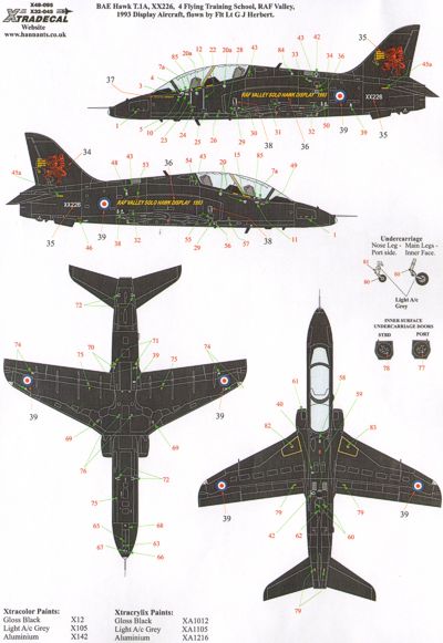 Xtradecal X48095 1:48 BAe Hawk T.1A