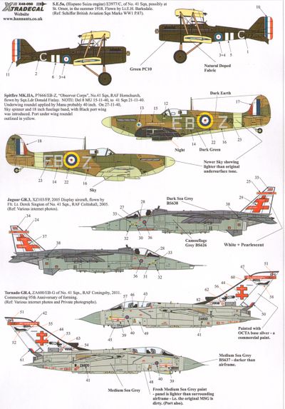 Xtradecal X48098 1:48 RAF History 41 Sqn Pt 1