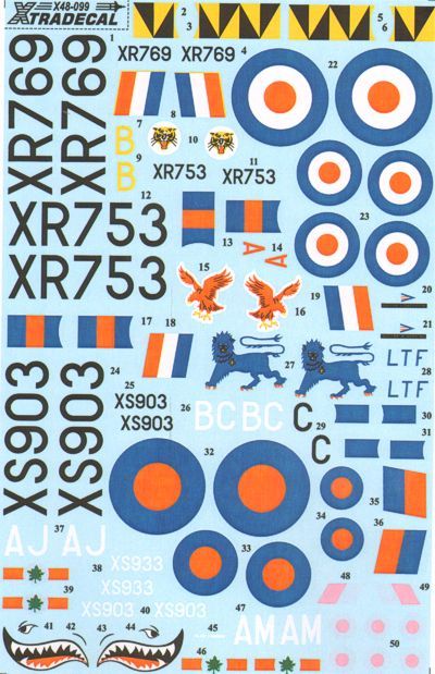 Xtradecal X48099 1:48 REPRINTED!! BAe/EE Lightning F.3A and F.6