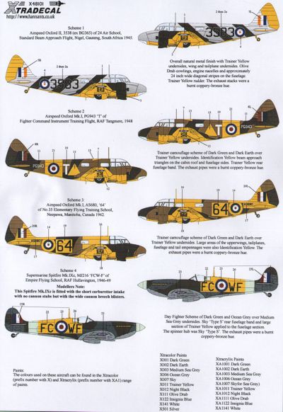 Xtradecal X48101 1:48 Commonwealth Trainers