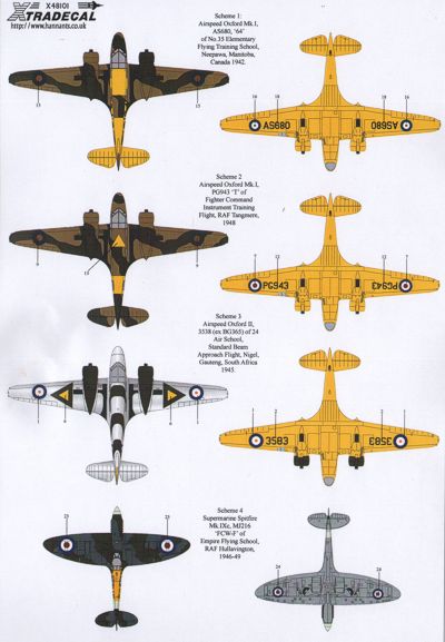 Xtradecal X48101 1:48 Commonwealth Trainers