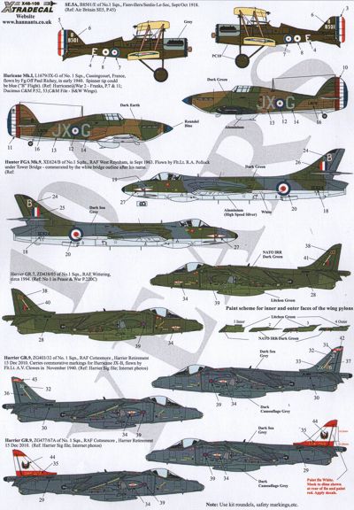 Xtradecal X48108 1:48 RFC/RAF 100 Years of 1 Squadron