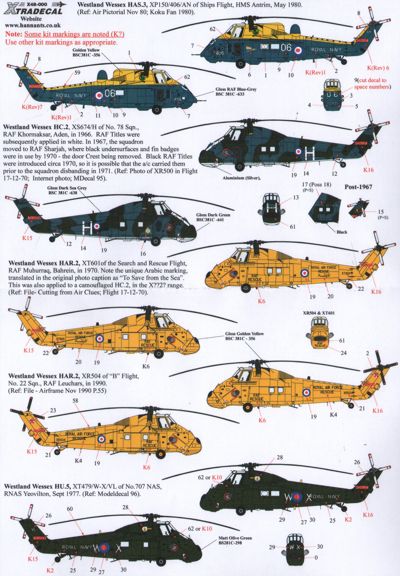 Xtradecal X48111 1:48 Westland Wessex HC.2