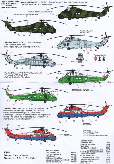 Xtradecal X48111 1:48 Westland Wessex HC.2