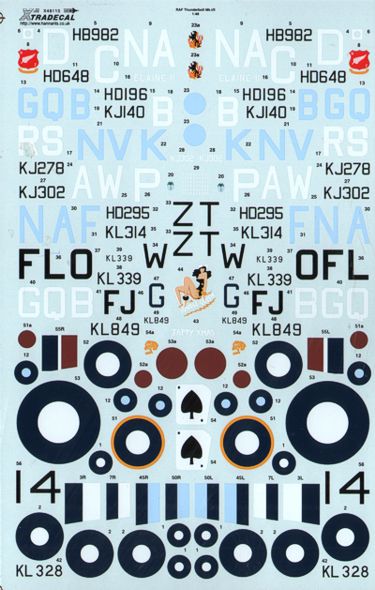 Xtradecal X48115 Yanks with Roundels Pt 4 RAF/SEAC P-47D 1:48