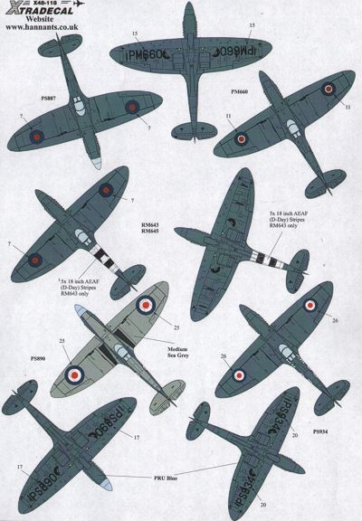 Xtradecal X48118 1:48 Supermarine Spitfire PR Mk.XIX