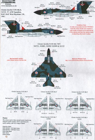 Xtradecal X48125 1:48 Gloster Javelin FAW Mk.9 Part 1