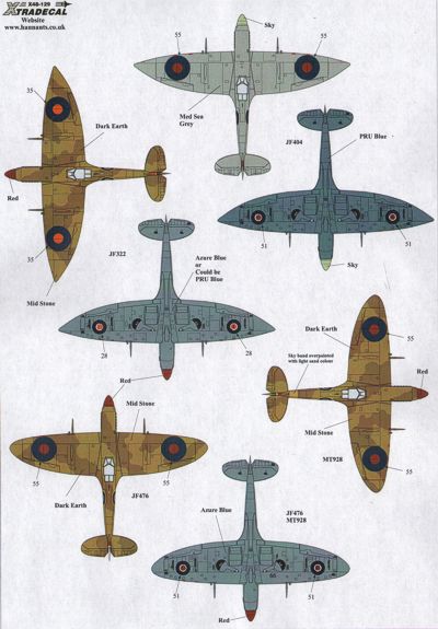 Xtradecal X48129 1:48 Supermarine Spitfire Mk.VIII