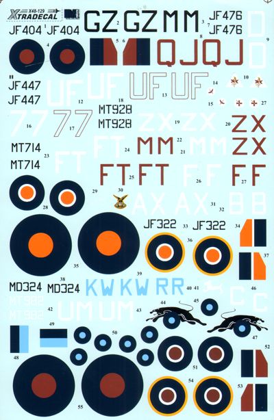 Xtradecal X48129 1:48 Supermarine Spitfire Mk.VIII