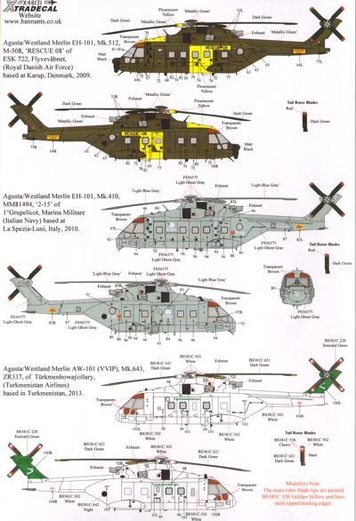 Xtradecal X48131 1:48 Agusta-Westland Merlin