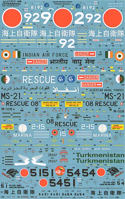 Xtradecal X48131 1:48 Agusta-Westland Merlin