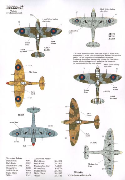 Xtradecal X48132 1:48 Supermarine Spitfire Mk.Vb /Mk.Vc