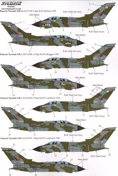 Xtradecal X48134 1:48 Reprinted!! Panavia Tornado GR.1/GR.1A Pt.1