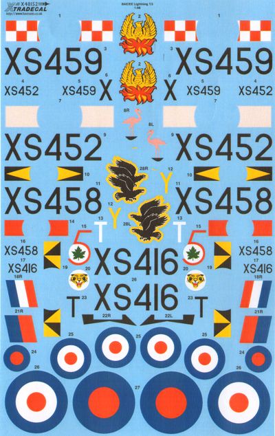 Xtradecal X48152 1:48 BAC/EE Lightning T.5