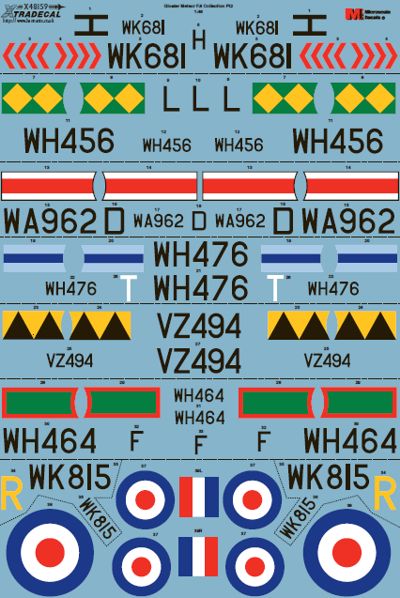 Xtradecal X48159 1:48 Gloster Meteor F.8 Collection Pt 2