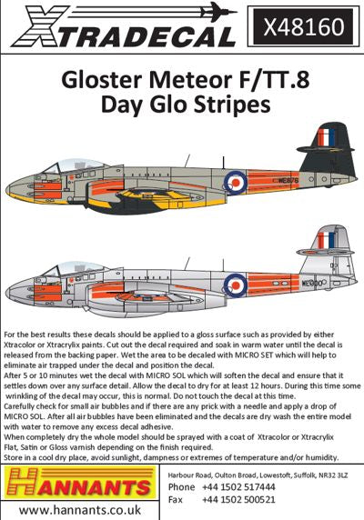 Xtradecal X48160 1:48 Gloster Meteor F