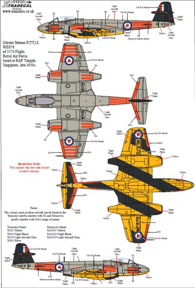 Xtradecal X48160 1:48 Gloster Meteor F