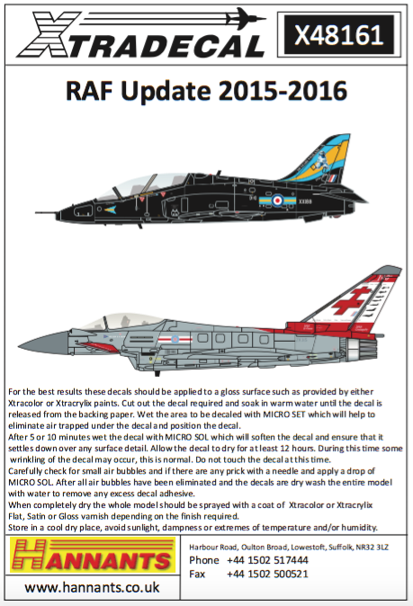Xtradecal X48161 1:48 RAF Update 2015-2016