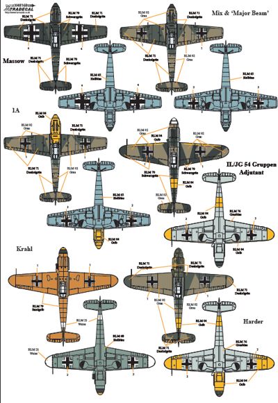 Xtradecal X48169 1:48 Messerschmitt Bf-109E/F/G Pt.1