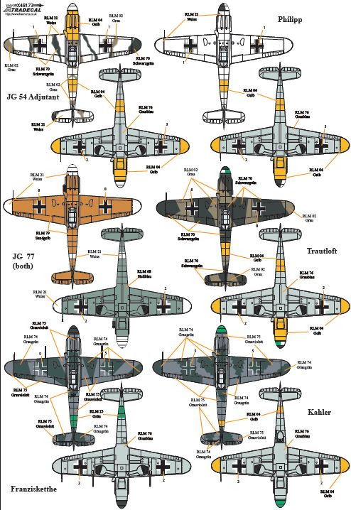 Xtradecal X48173 1:48 Messerschmitt Bf-109s with Stab markings Pt 2