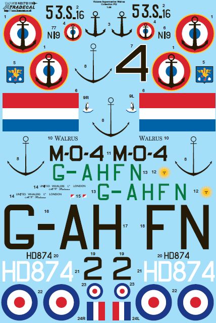 Xtradecal X48178 1:48 Supermarine Walrus Mk.I Collection Pt 2