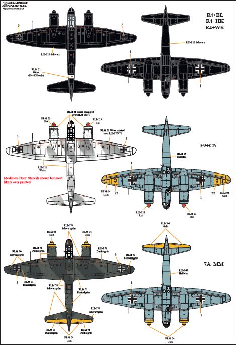 Xtradecal X48180 1:48 Junkers Ju-88C/D
