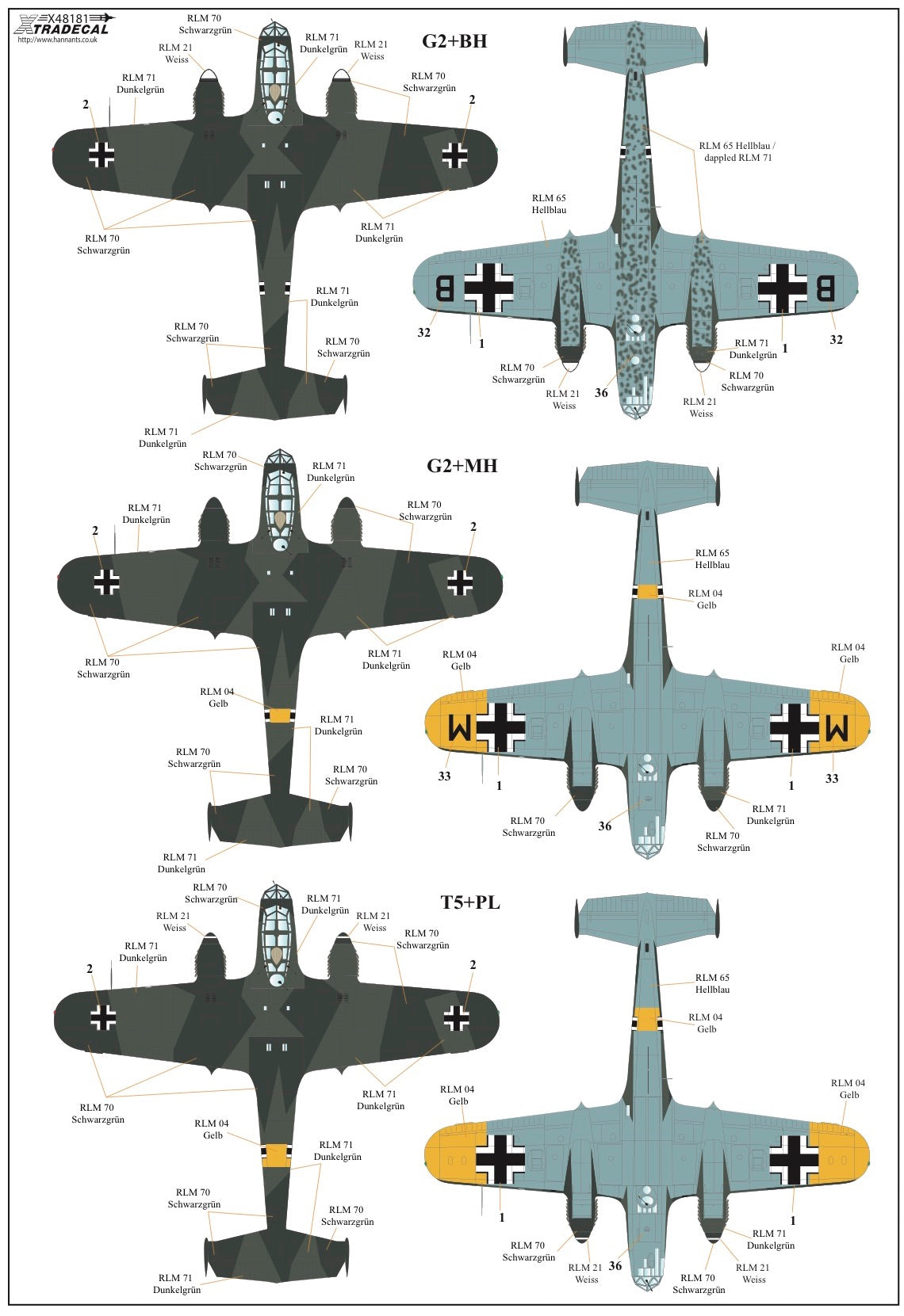 Xtradecal X48181 1:48 Dornier Do-215B-1/Do-215B-2/Do-215B-4/Do-215B-5