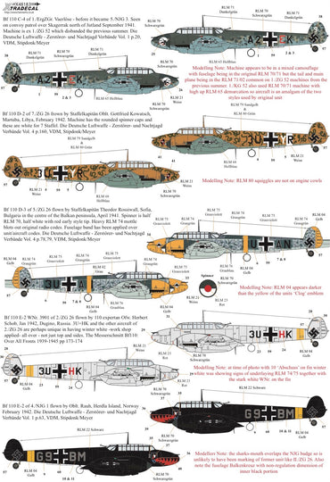 Xtradecal X48183 1:48 Messerschmitt Bf-110C/Bf-110D/Bf-110E/Bf-110F/Bf-110G