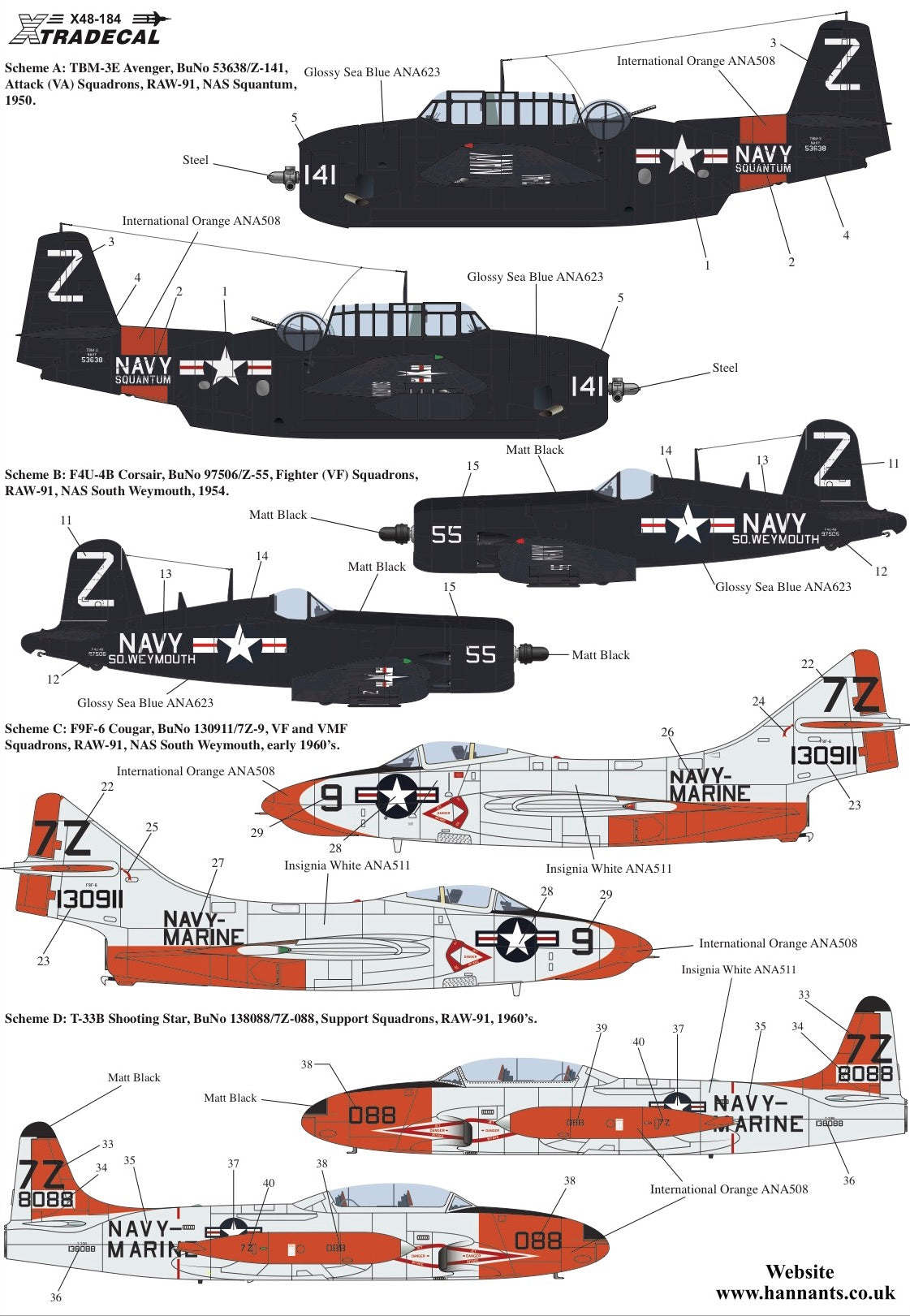 Xtradecal X48184 1:48 U.S