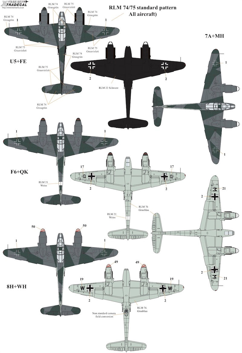 Xtradecal X48185 1:48 Messerchmitt Me-410A-1