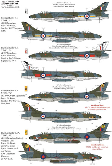 Xtradecal X48189 1:48 Hawker Hunter F Mk.6