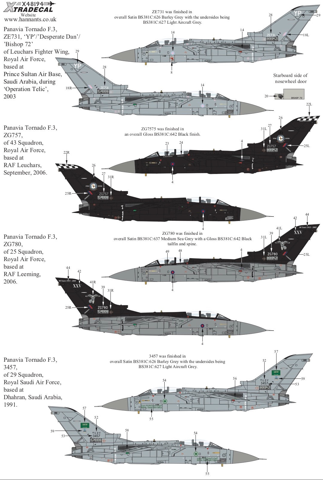 Xtradecal X48194 1:48 Panavia Tornado F.3 Part 1