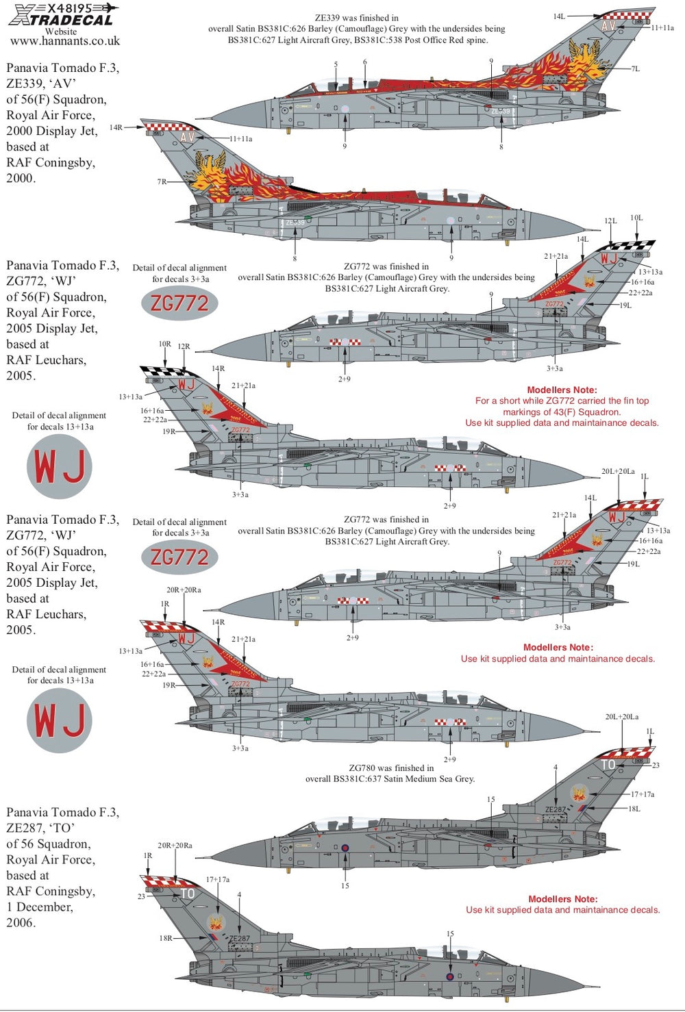 Xtradecal X48195 1:48 Panavia Tornado F.3 Part 2 56