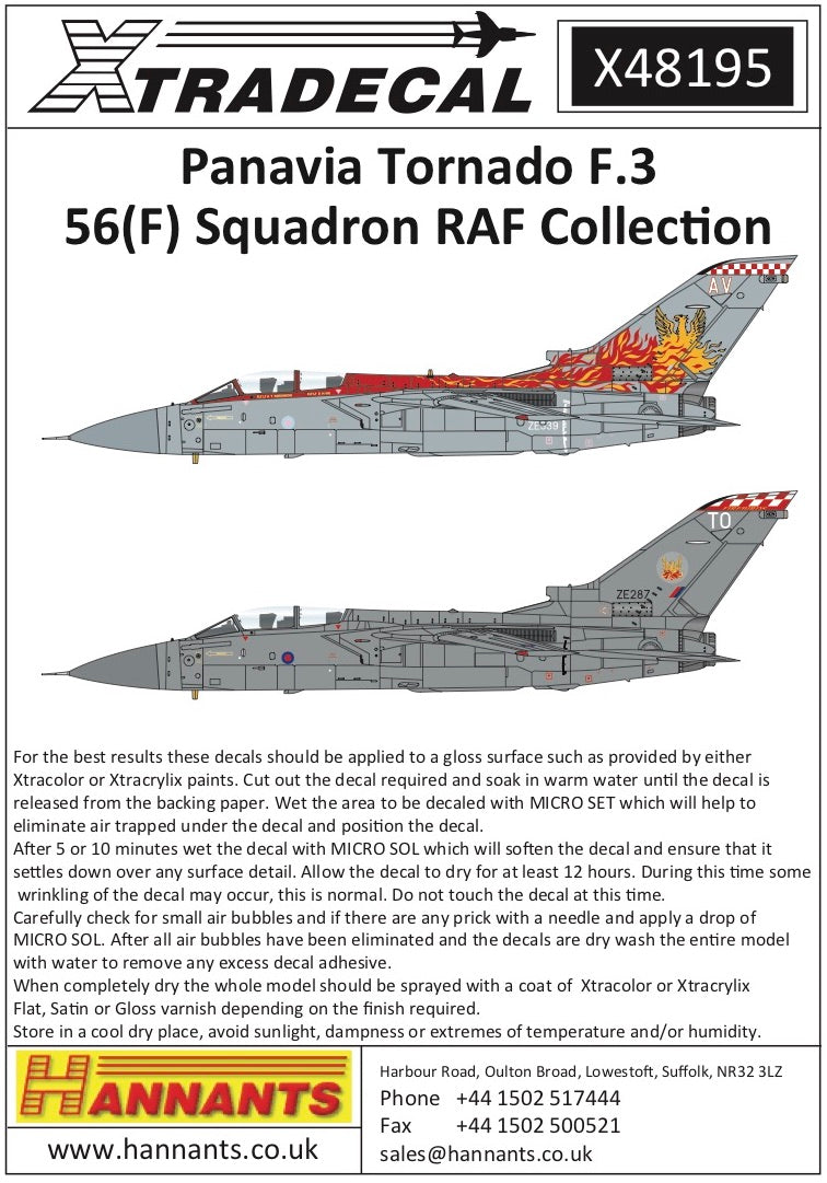Xtradecal X48195 1:48 Panavia Tornado F.3 Part 2 56