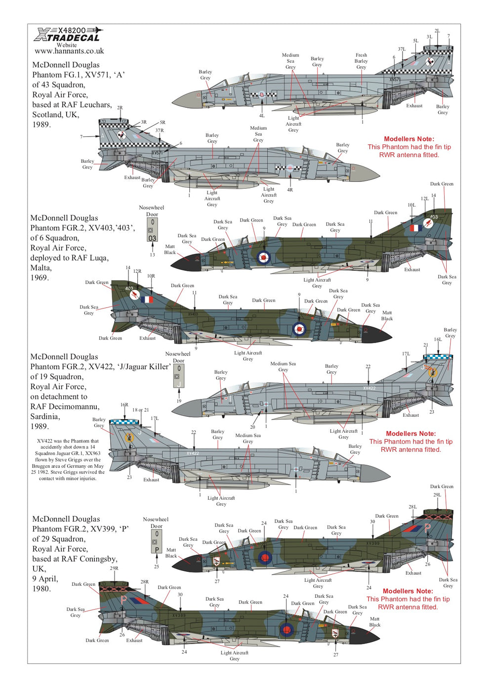 Xtradecal X48200 1:48 McDonnell-Douglas FG.1/FGR.2